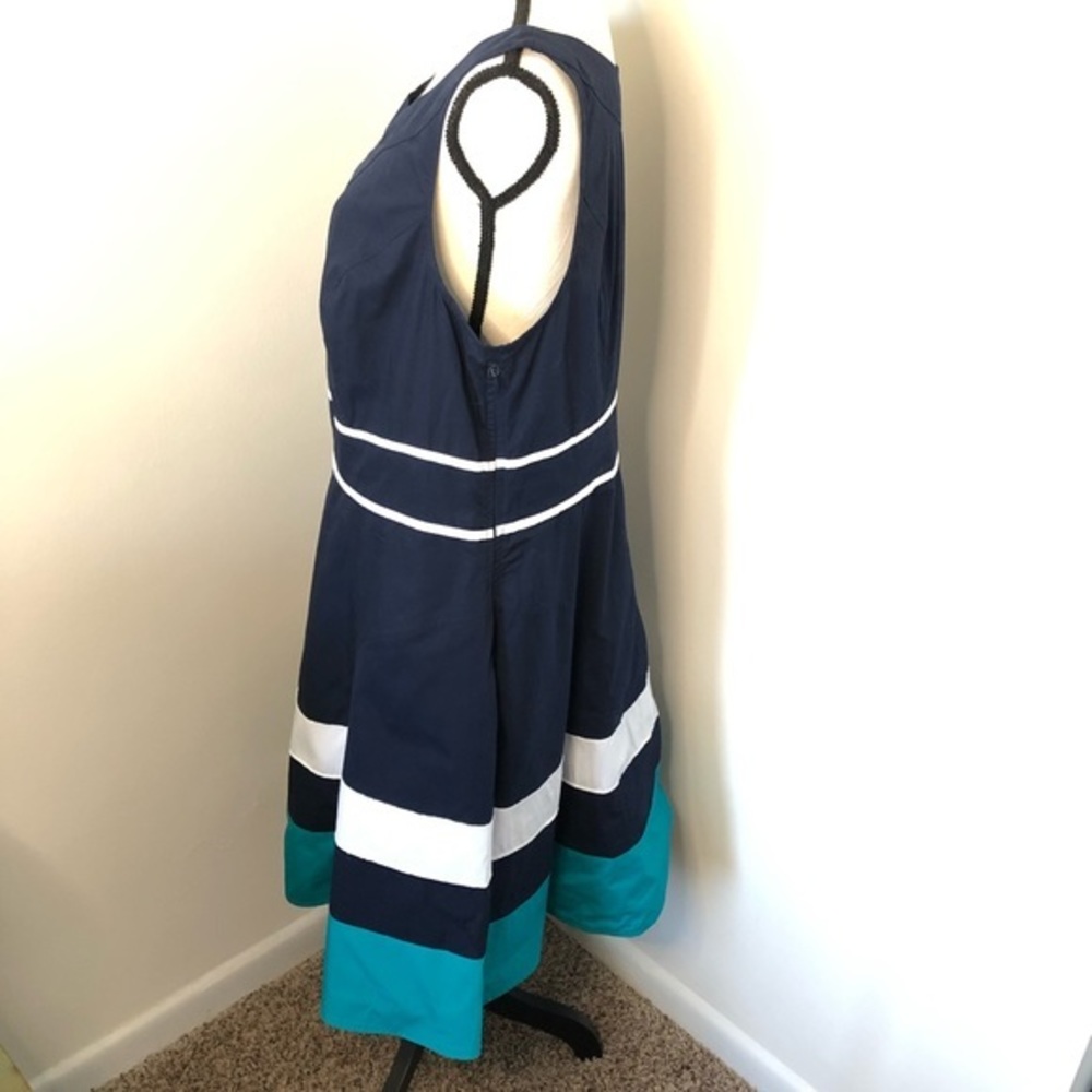 Eshakti Fit & Flare Color Block Midi Dress - image 3